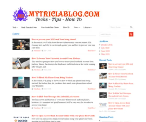MYtriciablog.com(Tech, News, Lifestyle, Tips And How Tos) Screenshot