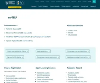 MYtru.ca(Thompson rivers university) Screenshot