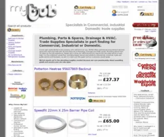 Mytub.com(Plumbing, Parts and Spares, Drainage, HVAC & Heating Supplies) Screenshot