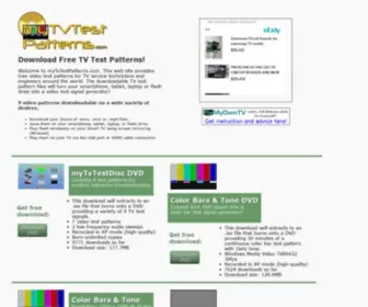 MYTvtestpatterns.com(TV test pattern downloads) Screenshot