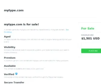 MYType.com(Domain Sales Page) Screenshot