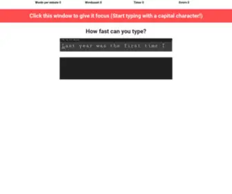 MYTypespeed.com(Typing Test) Screenshot