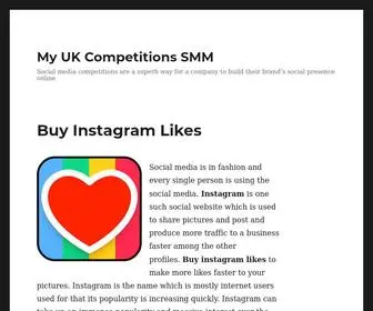 Myukcompetitions.co.uk(Social media competitions are a superb way for a company to build their brand) Screenshot