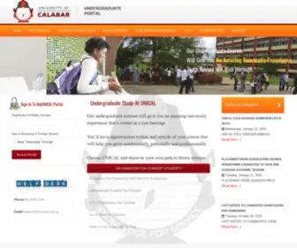 Myunical.edu.ng(Undergraduate Portal) Screenshot