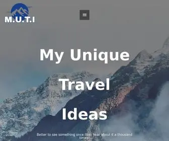 Myuniquetravelideas.com(My Unique Travel Ideas) Screenshot