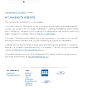 Myuniversity.gov.au(Myuniversity) Screenshot