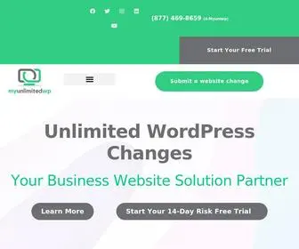 Myunlimitedwp.com(Low Cost Unlimited WordPress Website Changes and Support) Screenshot