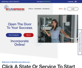 Myusacorporation.com(Form llc) Screenshot