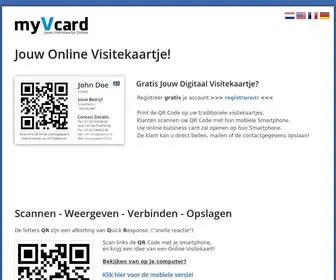 MYvcard.be(Jouw Visitekaartje Online) Screenshot