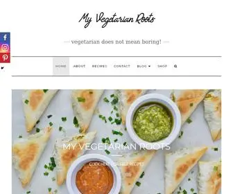 Myvegetarianroots.com(My Vegetarian Roots) Screenshot