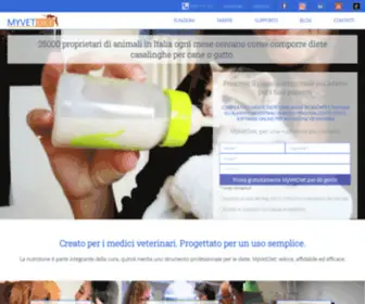 Myvetdiet.it(Programma, software dieta casalinga cani e gatti online) Screenshot