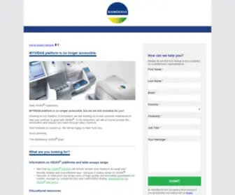 Myvidas.com(BioMérieux) Screenshot