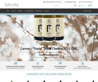 Myvini.de(Online Weinhandel) Screenshot