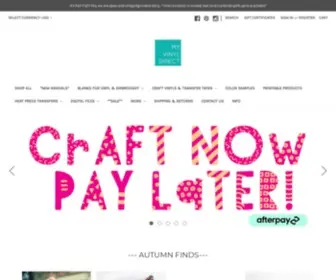 Myvinyldirect.com(Cricut Craft Vinyl & Blanks) Screenshot