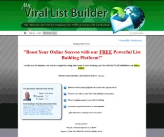 Myvirallistbuilder.com(Build Your Downlines) Screenshot