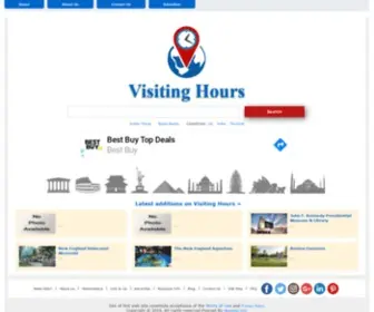 Myvisitinghours.org(Travel Information Portal) Screenshot