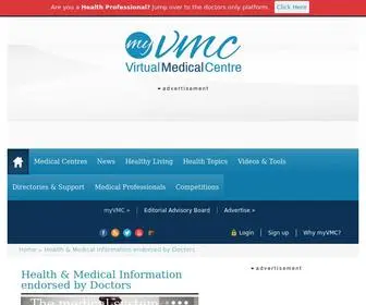MYVMC.com(Health & Medical Information endorsed by Doctors) Screenshot