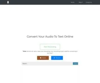 Myvoice2Text.com(Voice To Text Converter Online) Screenshot