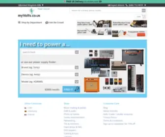 Myvolts.co.uk(Power supplies and other powering solutions) Screenshot