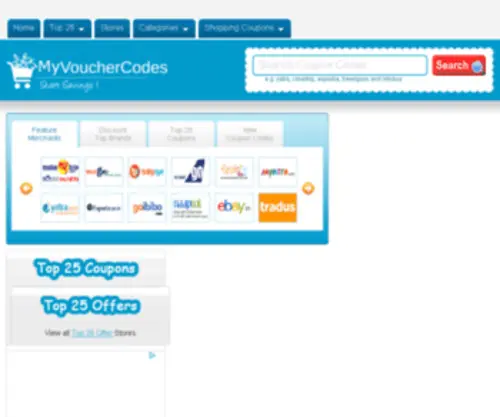 Myvouchercodes.co.in(My Voucher Codes India) Screenshot