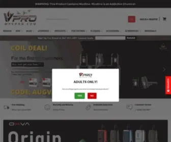 MYVpro.com(Myvpro is the top Vape Authorized Seller in USA) Screenshot