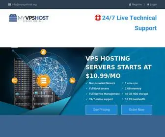 MYVPshost.org(VPS Hosting) Screenshot