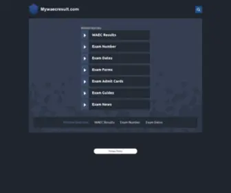 Mywaecresult.com(Mywaecresult) Screenshot