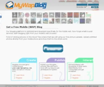 Mywapblog.com(Get a Free Mobile Blog at MyWapBlog.com) Screenshot