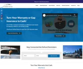 Mywarrantyrefund.com(Gap Insurance Refund) Screenshot