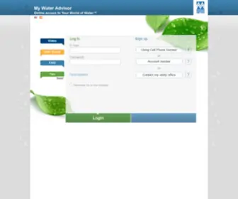 Mywateradvisor.com(My Water Advisor) Screenshot