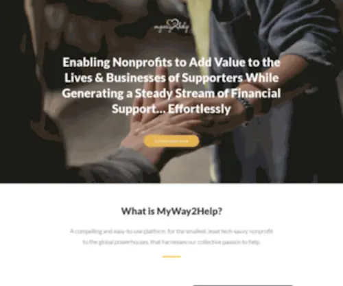 Myway2Help.com(A platform for Nonprofits & their Supporters) Screenshot