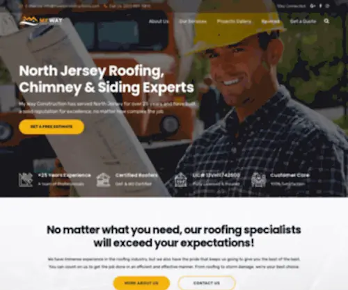 Mywayconstructionnj.com(North Jersey Roofing) Screenshot