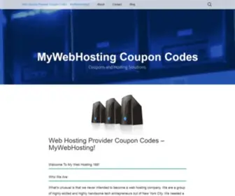 Mywebhosting168.com(Coupons and Hosting Solutions) Screenshot