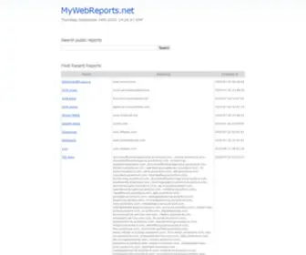 Mywebreports.net(Mywebreports) Screenshot