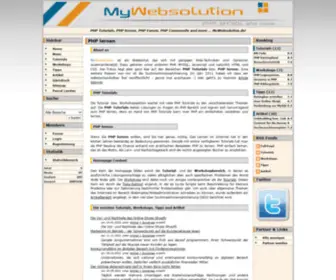 Mywebsolution.de(PHP Tutorials zum PHP lernen) Screenshot