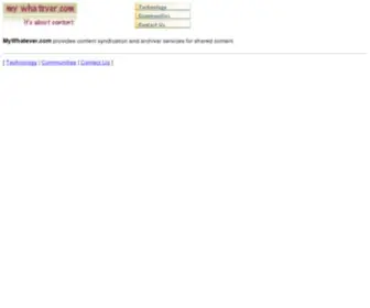 MYwhatever.com(Move along) Screenshot