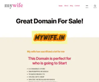 Mywife.in(Create an Ecommerce Website and Sell Online) Screenshot