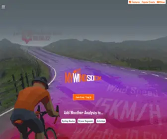 Mywindsock.com(The home of Cycling Weather AI) Screenshot