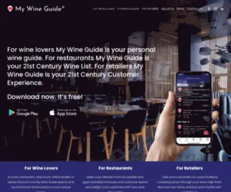 Mywineguide.com(For wine lovers My Wine Guide) Screenshot