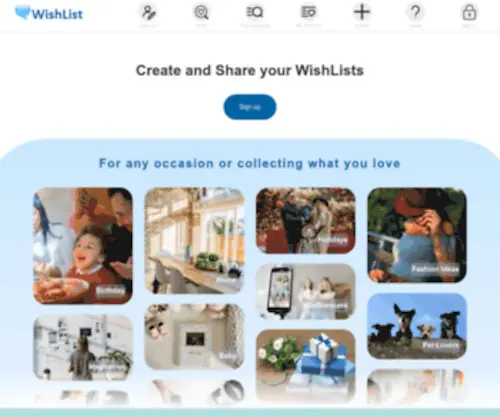 Mywishlist.com(Collect & share WishLists of what you like from any Website) Screenshot
