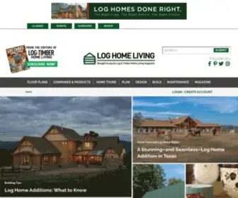 Mywoodhome.com(Log Home Living) Screenshot