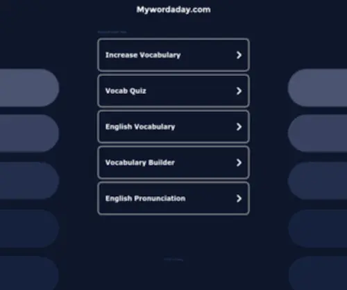 Mywordaday.com(mywordaday) Screenshot