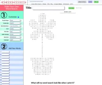 Mywordsearch.com(Easily create beautiful word searches) Screenshot