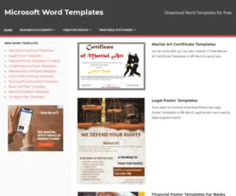 Mywordtemplates.org(Microsoft Word Templates) Screenshot