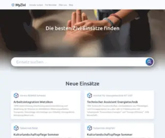 Myzivi.ch(Mit MyZivi können Zivi) Screenshot