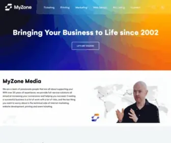 Myzone.com(Marketing, Web Design, Printing & Ticketing) Screenshot