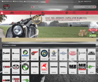 MZ-B.net(MZ-B Motorcycle parts for two strokes ETZ, MZ, SIMSON, JAWA and Babetta) Screenshot