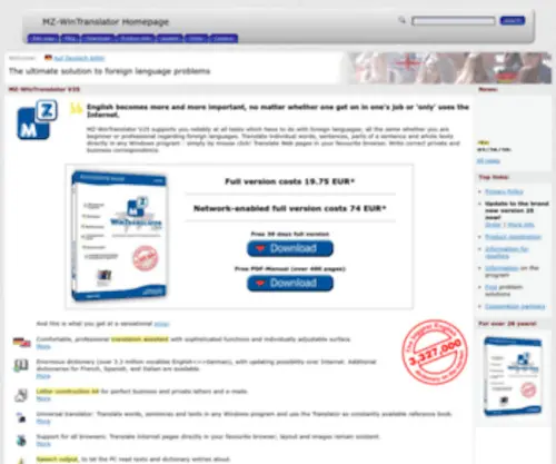 MZ-Translator.com(MZ-WinTranslator) Screenshot
