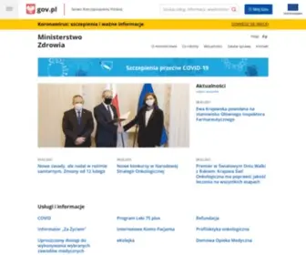 MZ.gov.pl(Ministerstwo Zdrowia) Screenshot