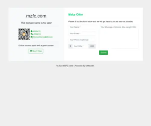MZFC.com(Buy domain) Screenshot